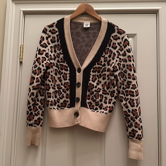 CAbi Nine Lives Cardigan leopard print size XS - Picture 3 of 8